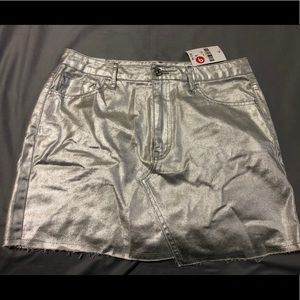 Silver “Denim” skirt